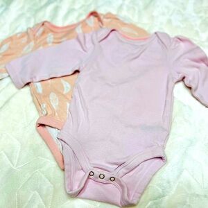 Cloud Island baby girl long sleeve onesies 0-3M